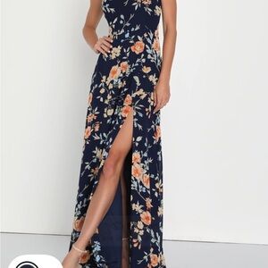 Floral Navy Maxi Dress